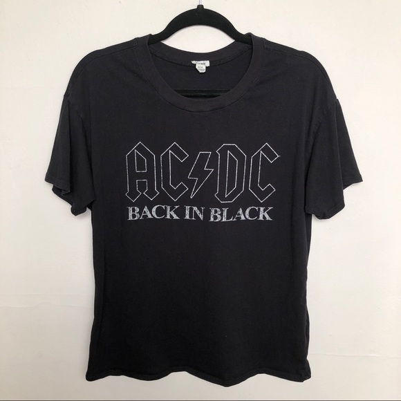 Garage Tops - AC DC Back in Black Graphic Concert Band Tour Tee